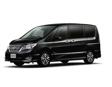 Black passenger van