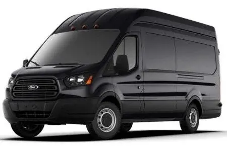 White group passenger van